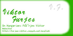 viktor furjes business card